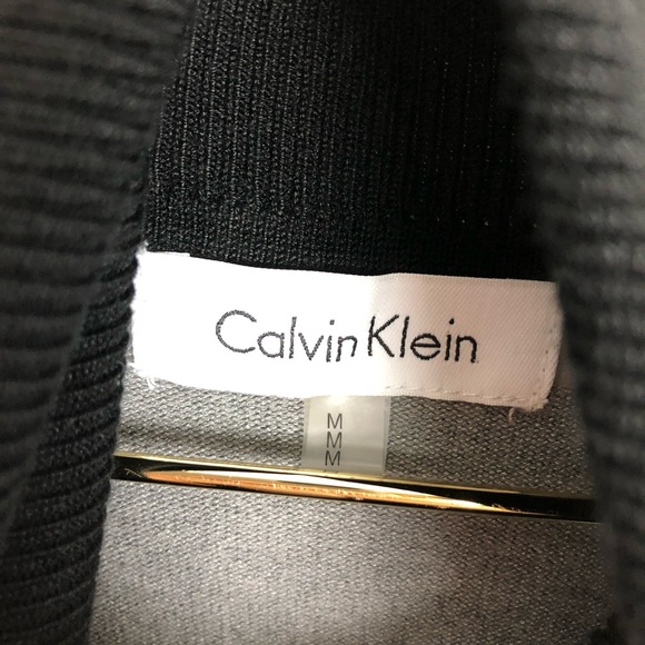 Calvin Klein striped Colorblock sweater mock neck - Picture 5 of 6